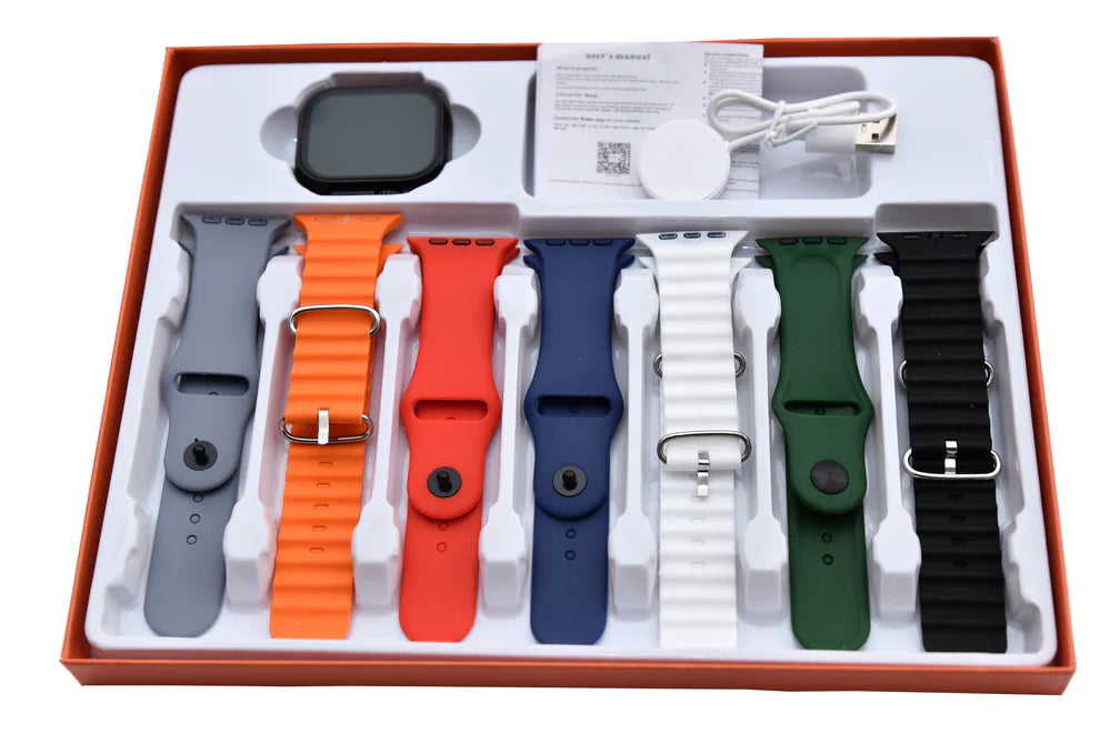 Ultra Smart Watch With 7 Straps