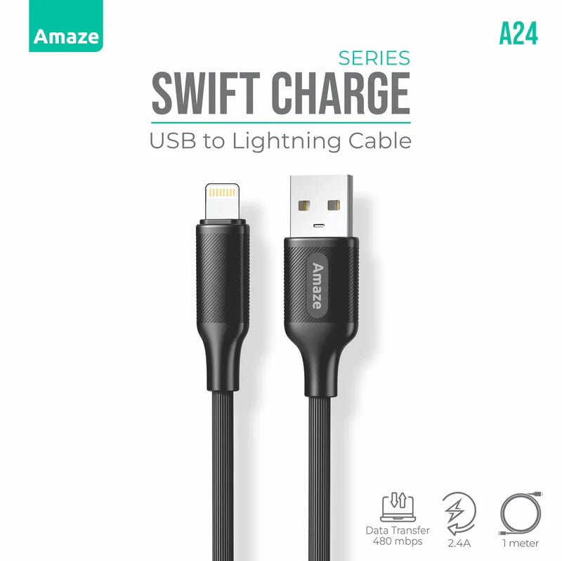 SwSwift Series USB to Lightning Cable 2.4A 1m | A24ift Series USB to Lightning Cable 2.4A 1m | A24